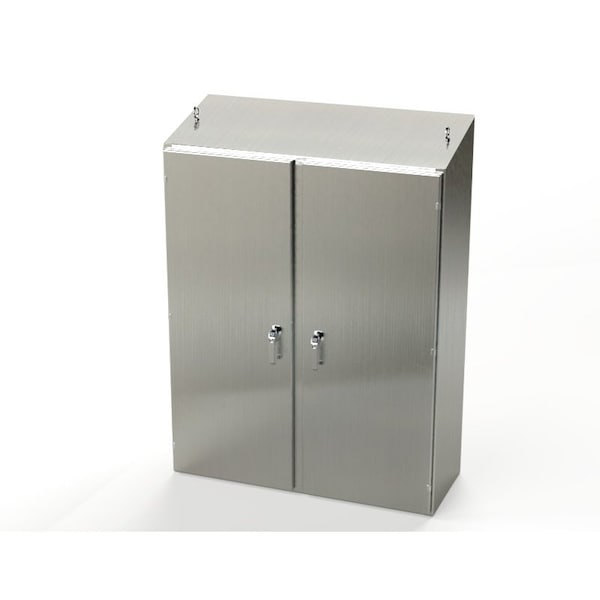 3 Point Latch with Padlock Handle Electrical Enclosures, 60 in H, 18 in D, 48 in W